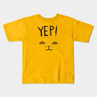 YEP cat face Kids T-Shirt